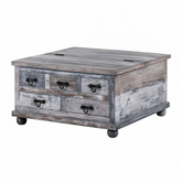 The Attic Barmer Mango Wood Coffee Table Grey